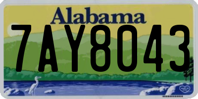 AL license plate 7AY8043