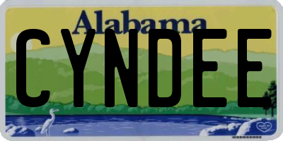 AL license plate CYNDEE