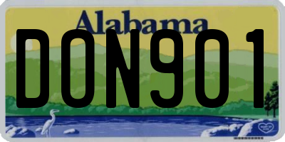 AL license plate DON901