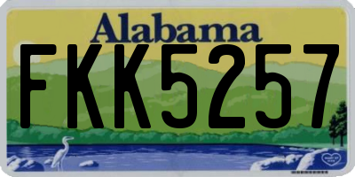 AL license plate FKK5257