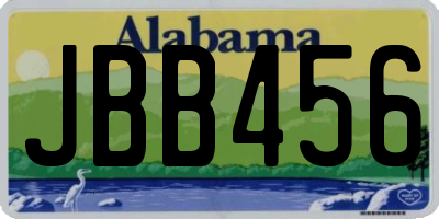 AL license plate JBB456