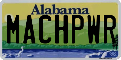 AL license plate MACHPWR