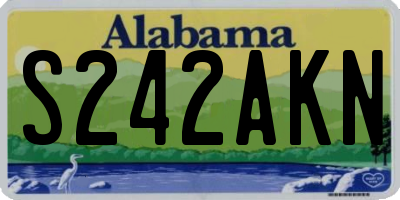 AL license plate S242AKN