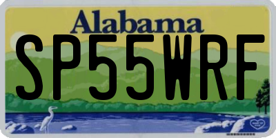 AL license plate SP55WRF