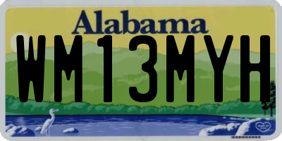 AL license plate WM13MYH