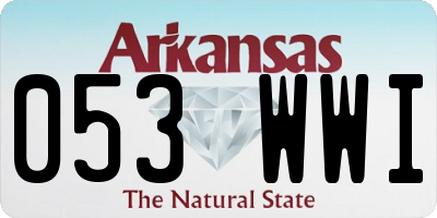 AR license plate 053WWI