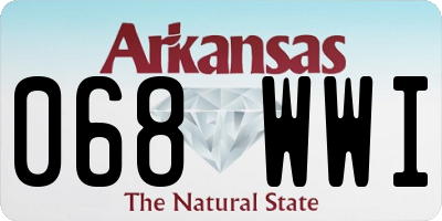 AR license plate 068WWI