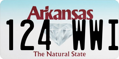 AR license plate 124WWI