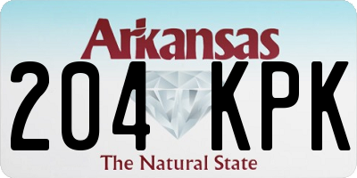 AR license plate 204KPK