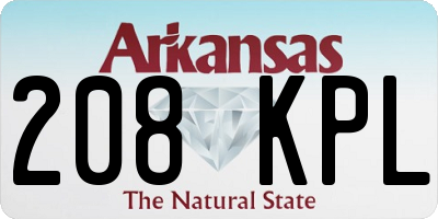 AR license plate 208KPL