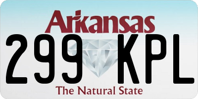 AR license plate 299KPL