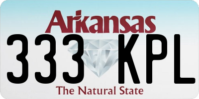 AR license plate 333KPL