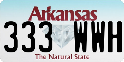 AR license plate 333WWH