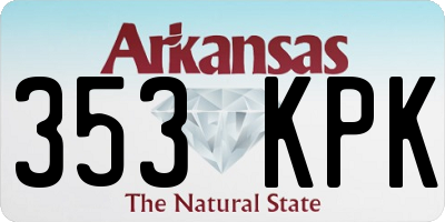 AR license plate 353KPK