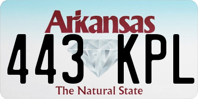 AR license plate 443KPL