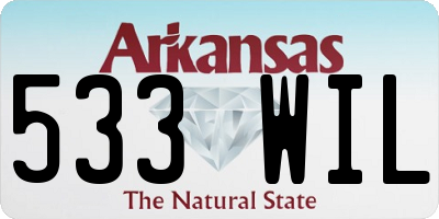 AR license plate 533WIL