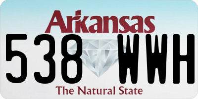 AR license plate 538WWH