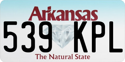 AR license plate 539KPL