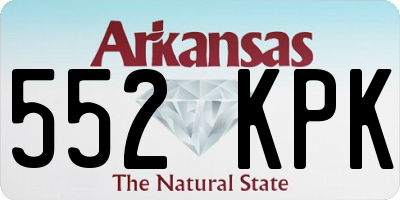 AR license plate 552KPK