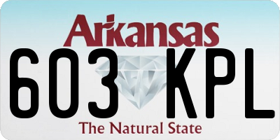 AR license plate 603KPL