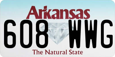 AR license plate 608WWG