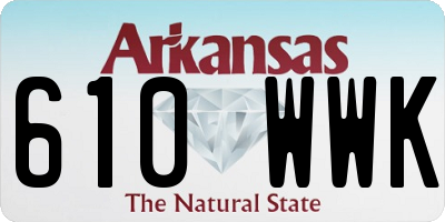 AR license plate 610WWK