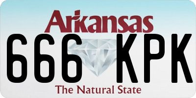 AR license plate 666KPK