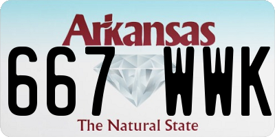 AR license plate 667WWK