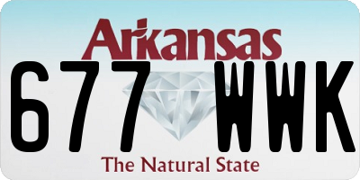 AR license plate 677WWK