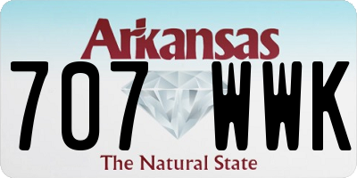 AR license plate 707WWK