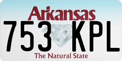AR license plate 753KPL