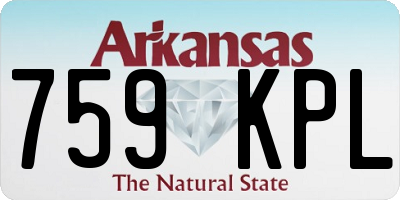 AR license plate 759KPL