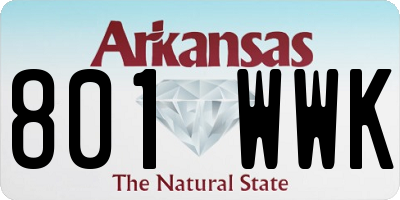 AR license plate 801WWK
