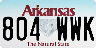 AR license plate 804WWK