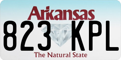 AR license plate 823KPL