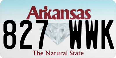 AR license plate 827WWK