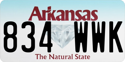AR license plate 834WWK