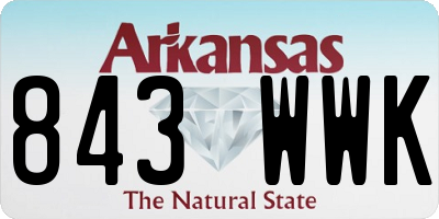 AR license plate 843WWK
