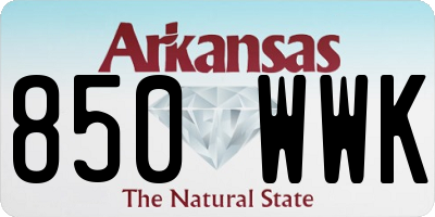 AR license plate 850WWK