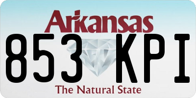 AR license plate 853KPI
