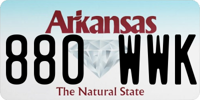 AR license plate 880WWK