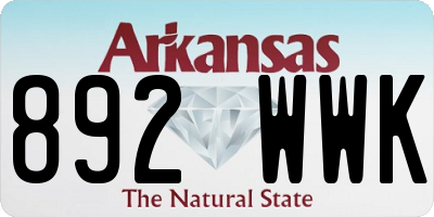 AR license plate 892WWK