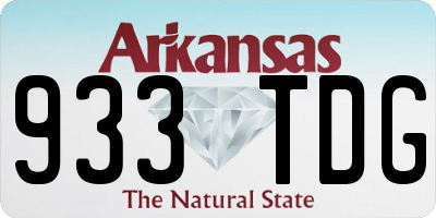 AR license plate 933TDG