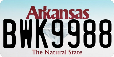 AR license plate BWK9988
