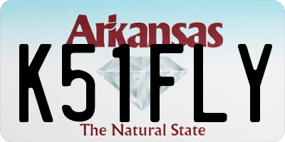 AR license plate K51FLY