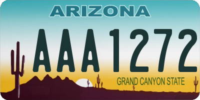 AZ license plate AAA1272