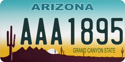AZ license plate AAA1895