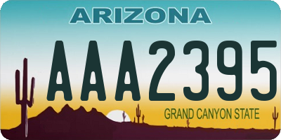 AZ license plate AAA2395