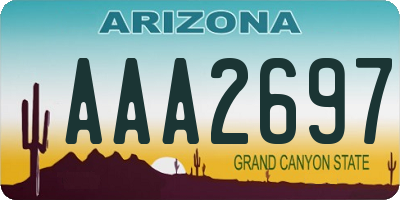 AZ license plate AAA2697