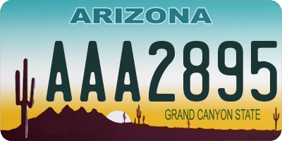 AZ license plate AAA2895